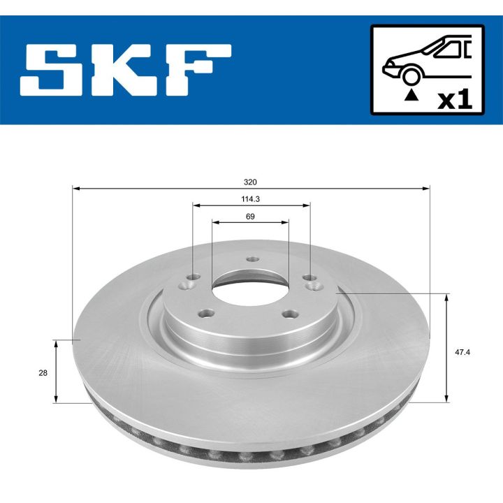 Stabdžių diskas SKF VKBD 81054 V1