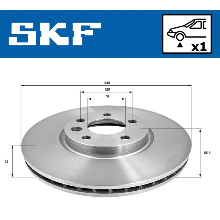 Stabdžių diskas SKF VKBD 81084 V1