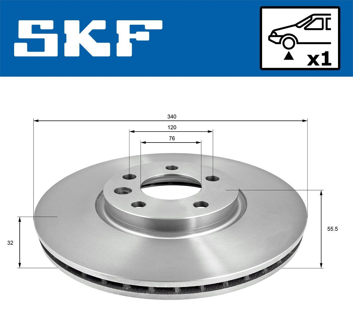 Stabdžių diskas SKF VKBD 81084 V1