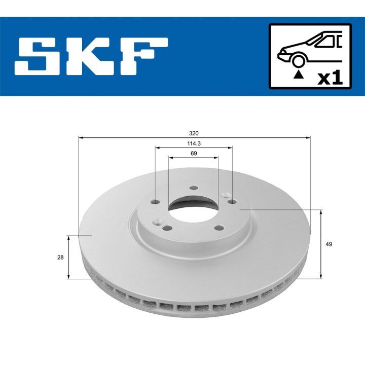 Stabdžių diskas SKF VKBD 81092 V1