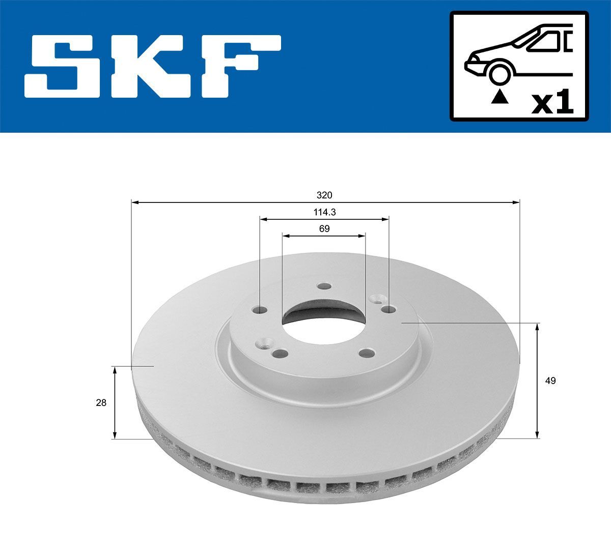 Stabdžių diskas SKF VKBD 81092 V1