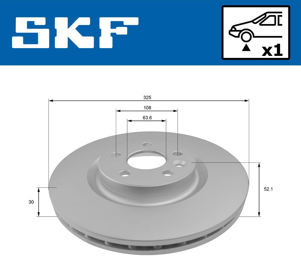 Stabdžių diskas SKF VKBD 81100 V1