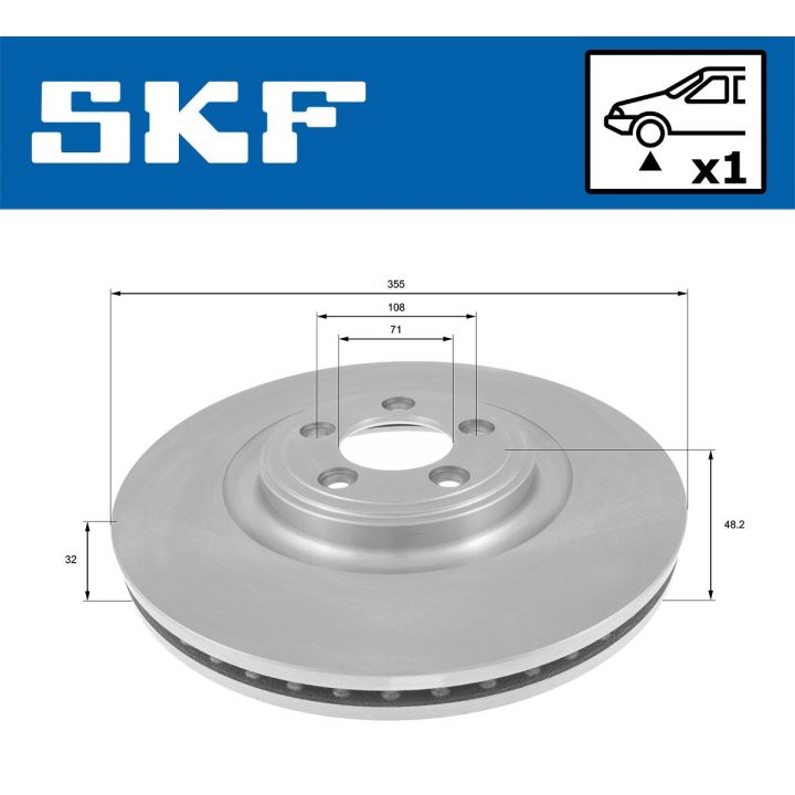 Stabdžių diskas SKF VKBD 81105 V1