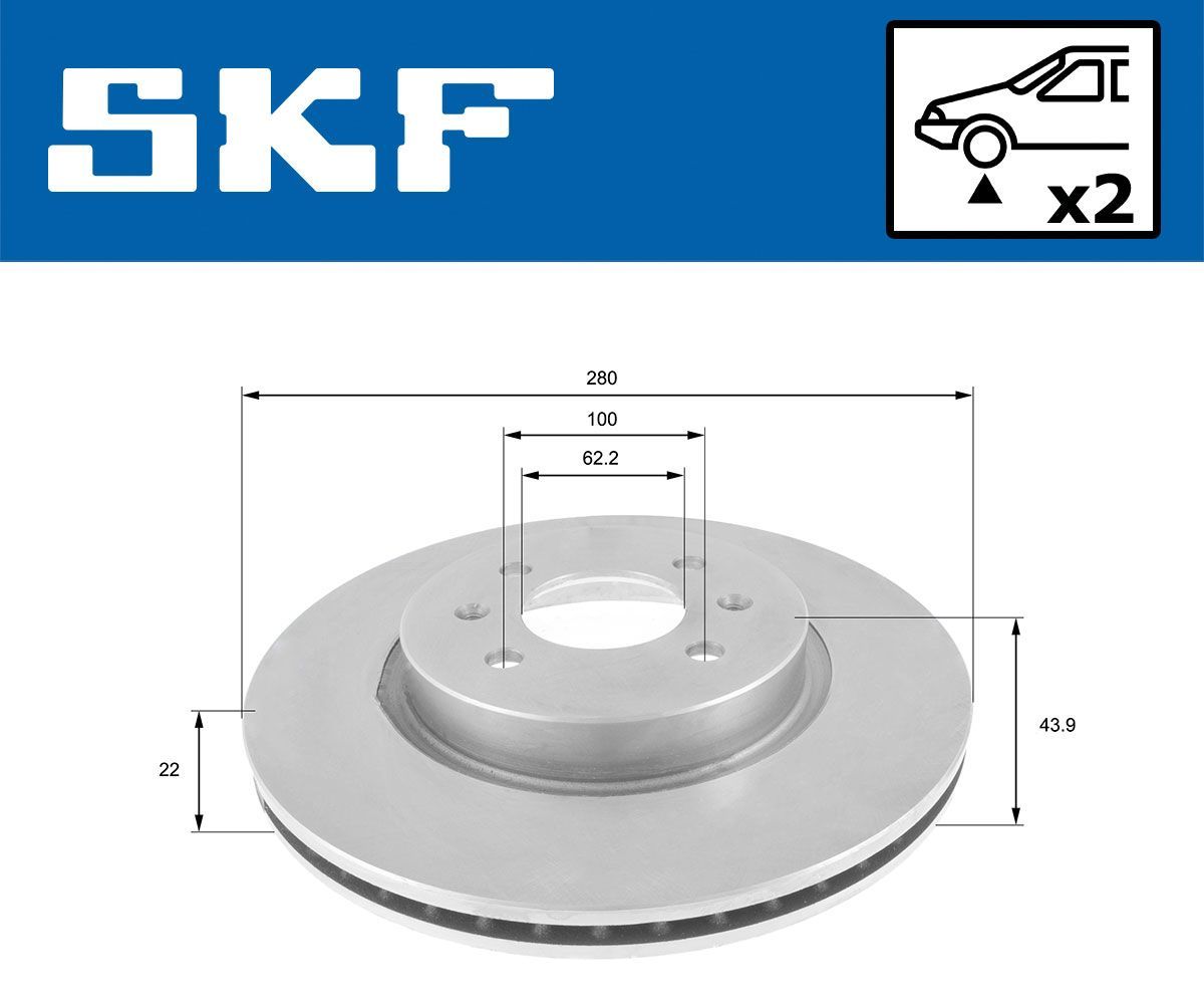 Stabdžių diskas SKF VKBD 81119 V2