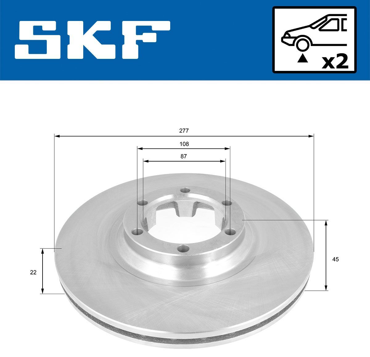 Stabdžių diskas SKF VKBD 81126 V2