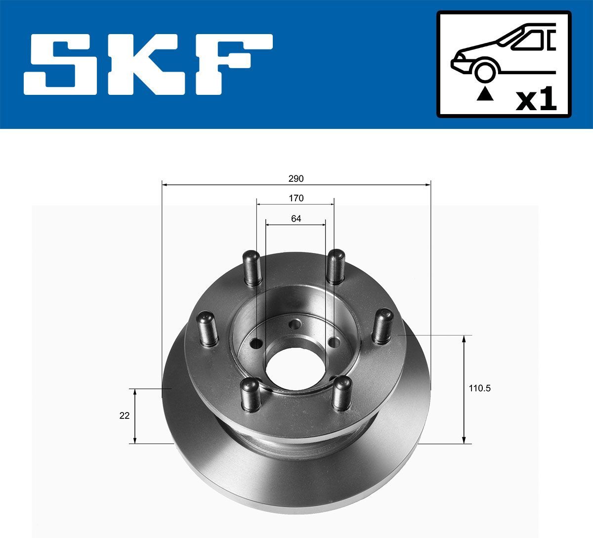 Stabdžių diskas SKF VKBD 81133 S1