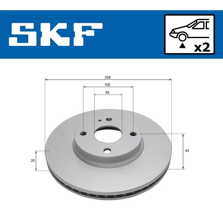 Stabdžių diskas SKF VKBD 81134 V2