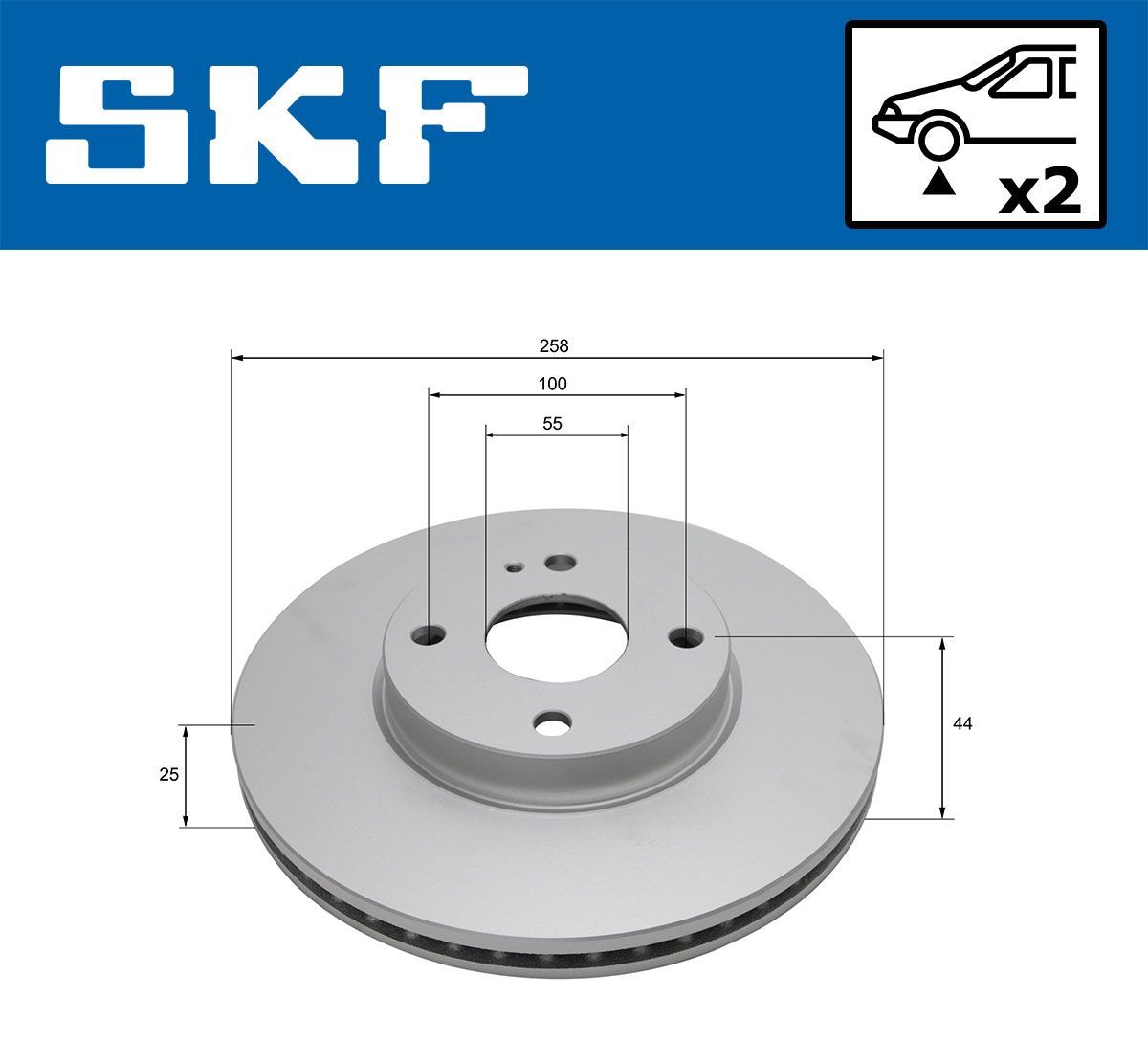 Stabdžių diskas SKF VKBD 81134 V2