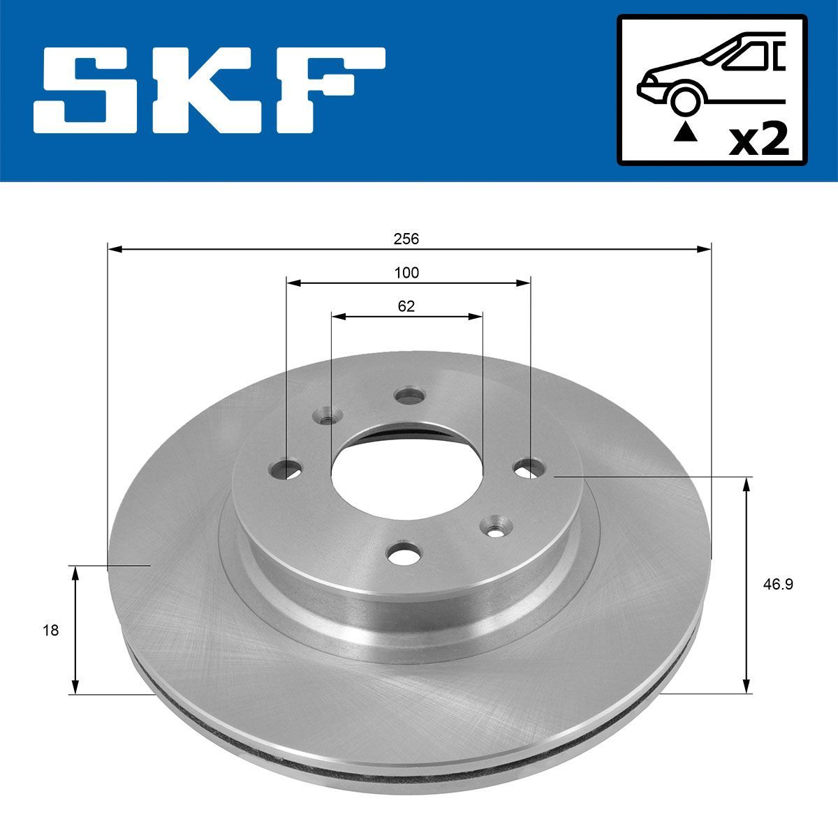 Stabdžių diskas SKF VKBD 81158 V2