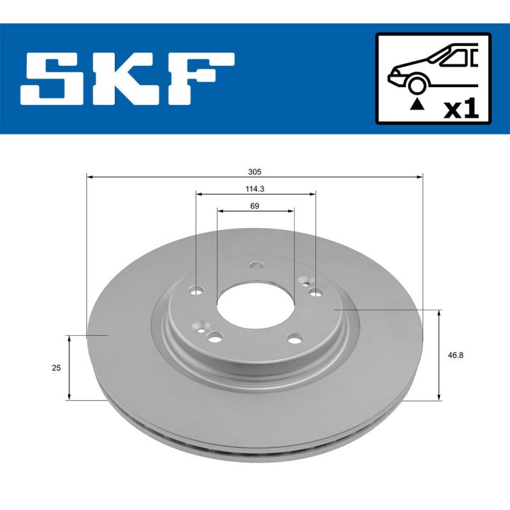 Stabdžių diskas SKF VKBD 81296 V1