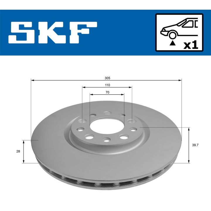 Stabdžių diskas SKF VKBD 81301 V1