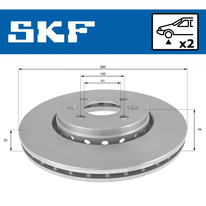 Stabdžių diskas SKF VKBD 81321 V2
