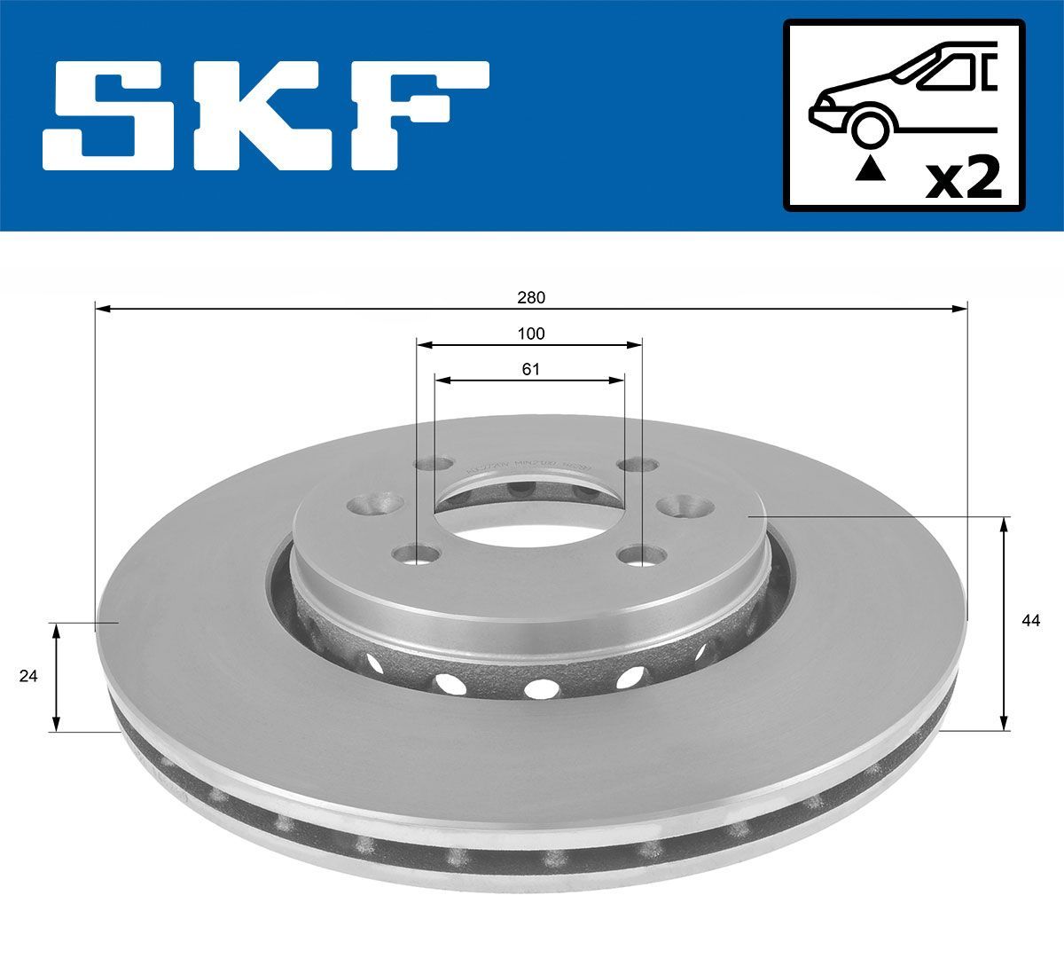 Stabdžių diskas SKF VKBD 81321 V2