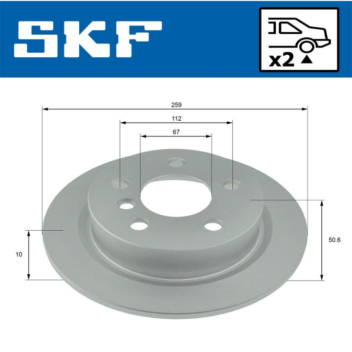 Stabdžių diskas SKF VKBD 90248 S2