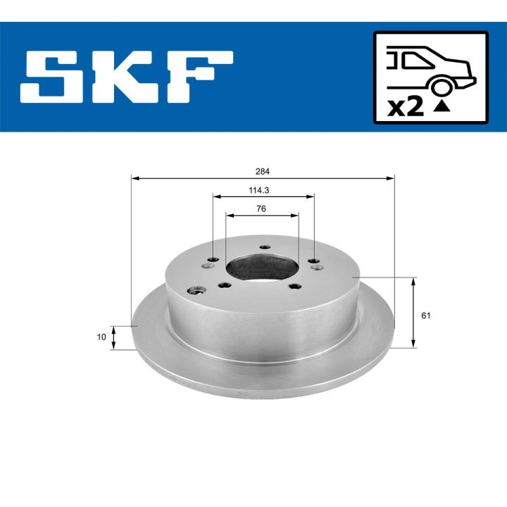 Stabdžių diskas SKF VKBD 90249 S2