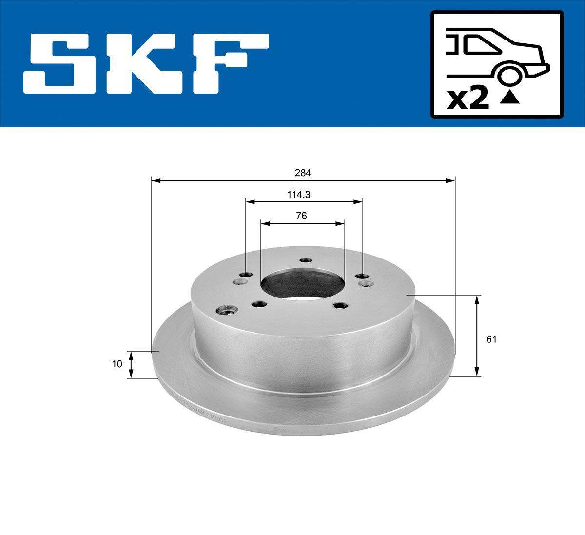 Stabdžių diskas SKF VKBD 90249 S2