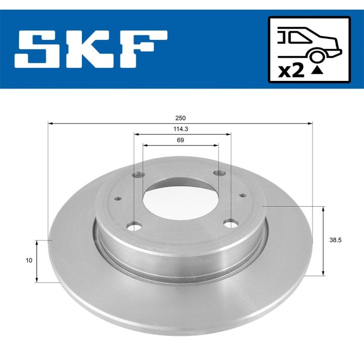 Stabdžių diskas SKF VKBD 90285 S2