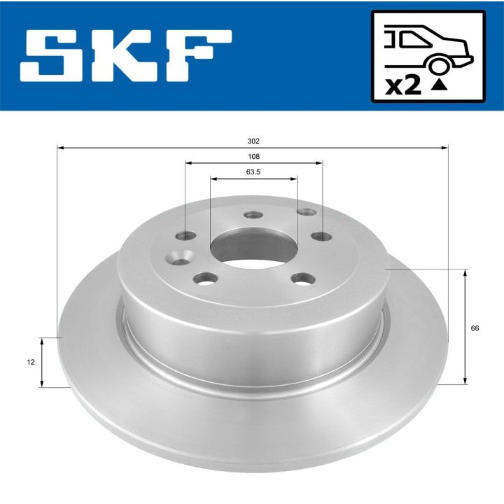 Stabdžių diskas SKF VKBD 90290 S2