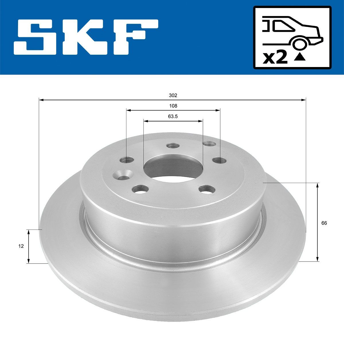 Stabdžių diskas SKF VKBD 90290 S2