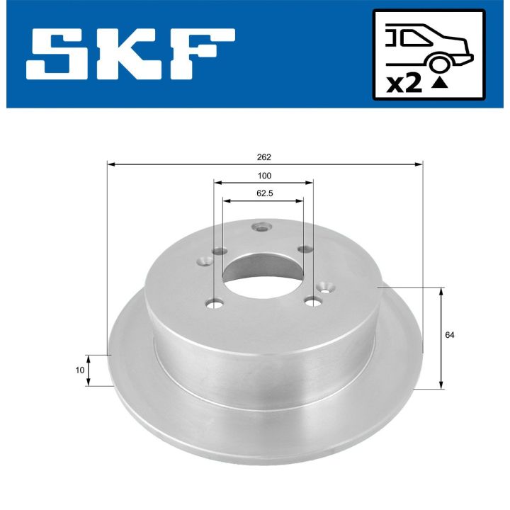 Stabdžių diskas SKF VKBD 90307 S2