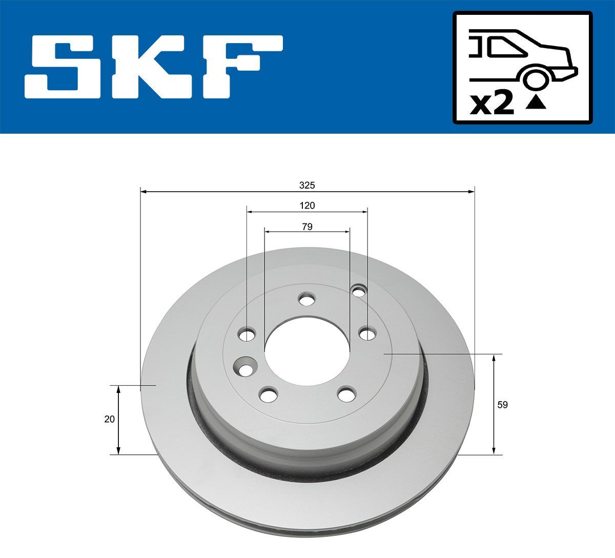 Stabdžių diskas SKF VKBD 90316 V2