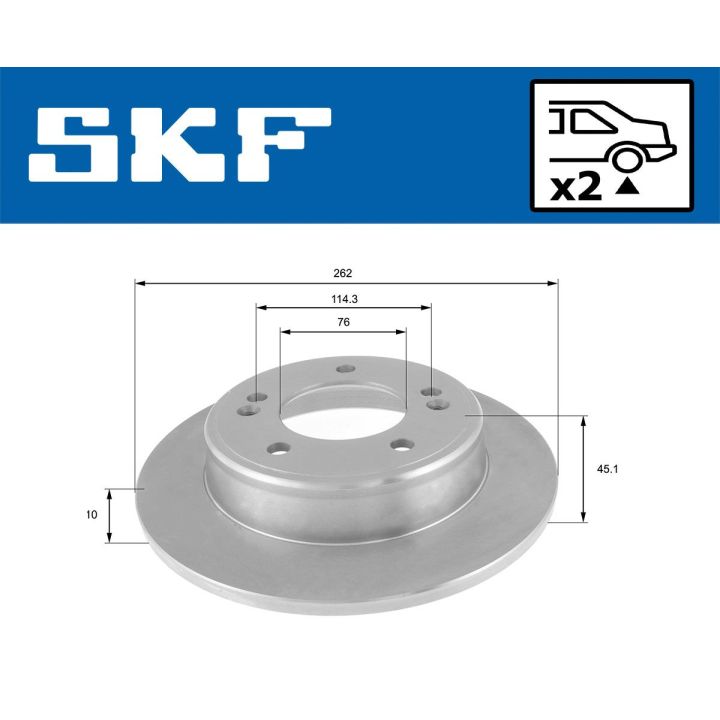 Stabdžių diskas SKF VKBD 90352 S2