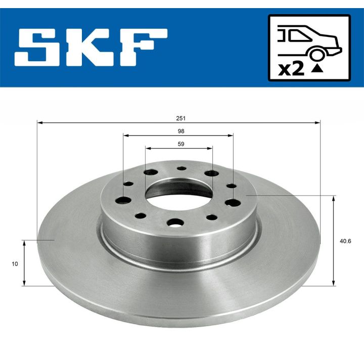 Stabdžių diskas SKF VKBD 90392 S2
