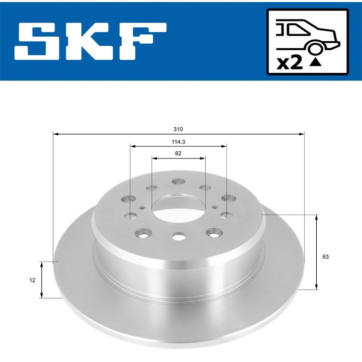 Stabdžių diskas SKF VKBD 90451 S2