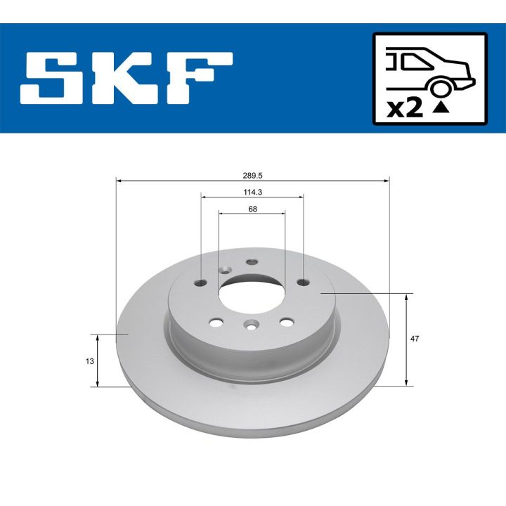 Stabdžių diskas SKF VKBD 90457 S2