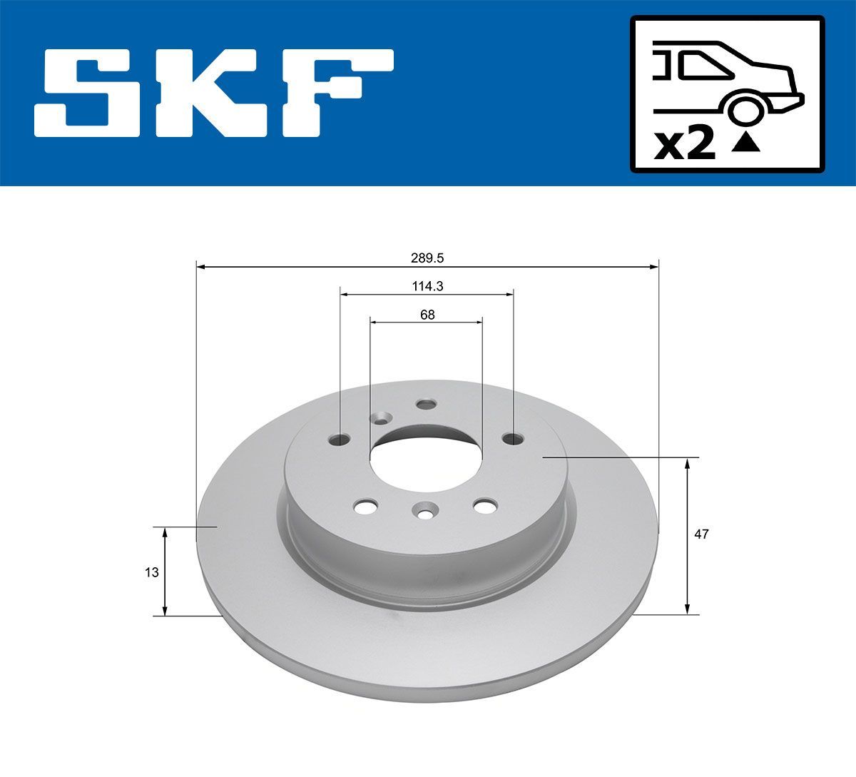 Stabdžių diskas SKF VKBD 90457 S2