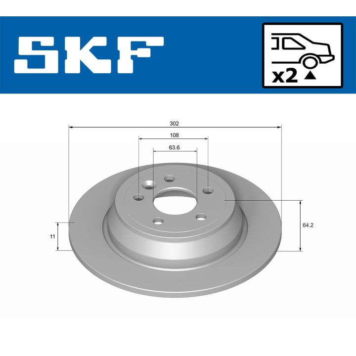 Stabdžių diskas SKF VKBD 90470 S2