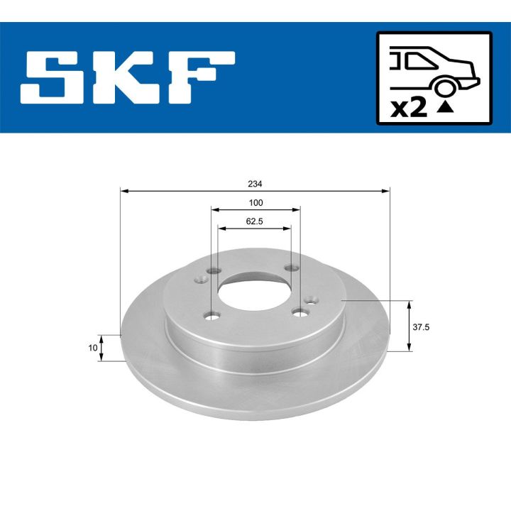 Stabdžių diskas SKF VKBD 90474 S2