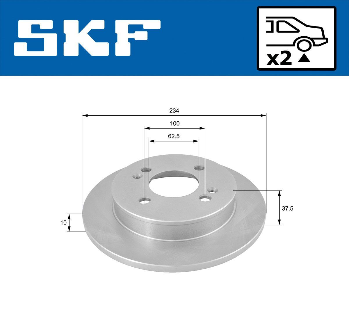 Stabdžių diskas SKF VKBD 90474 S2