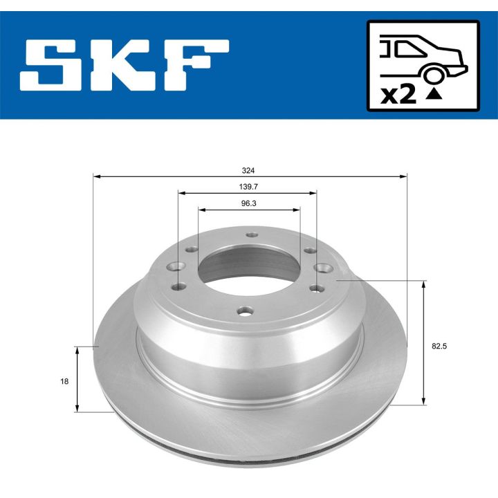 Stabdžių diskas SKF VKBD 90483 V2
