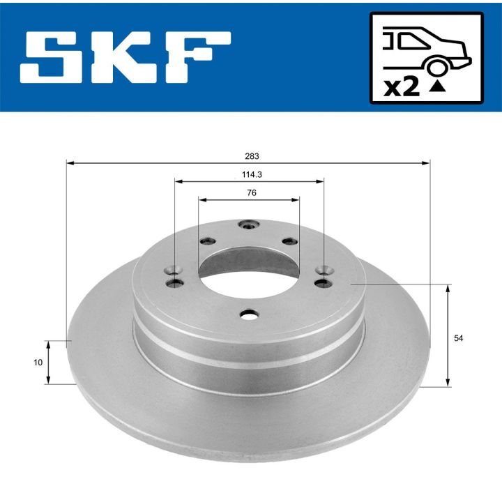 Stabdžių diskas SKF VKBD 90507 S2