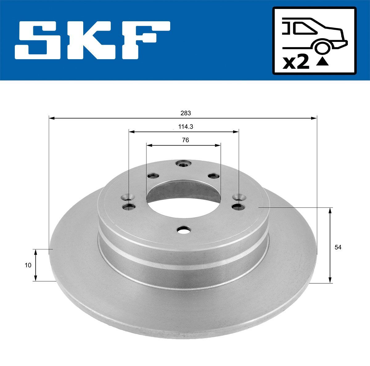 Stabdžių diskas SKF VKBD 90507 S2