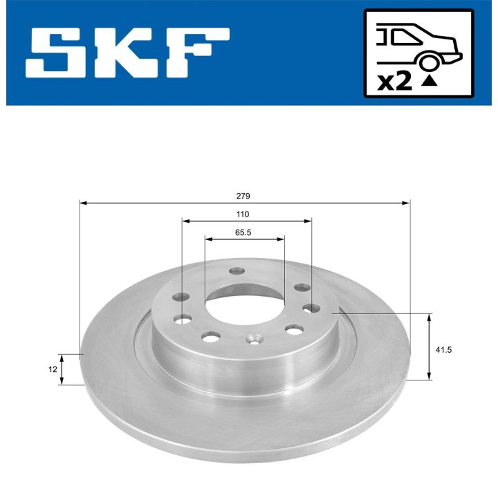 Stabdžių diskas SKF VKBD 90509 S2