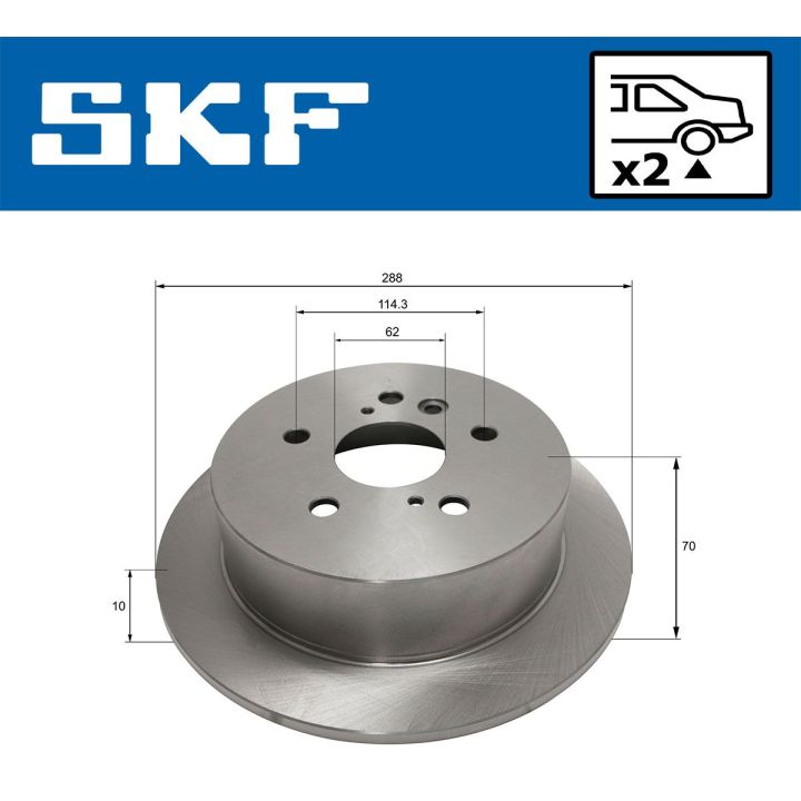 Stabdžių diskas SKF VKBD 90516 S2