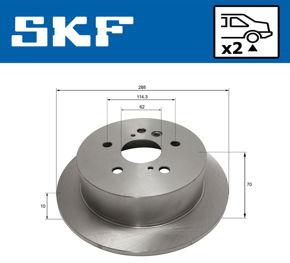 Stabdžių diskas SKF VKBD 90516 S2