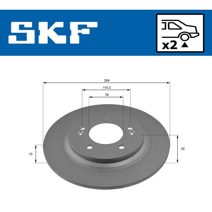 Stabdžių diskas SKF VKBD 90542 S2