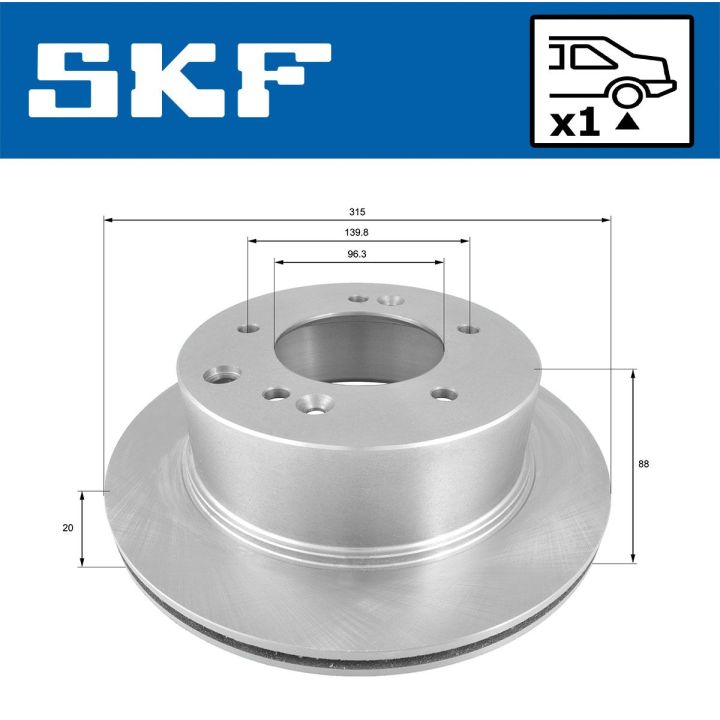 Stabdžių diskas SKF VKBD 90545 V1
