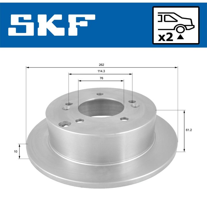 Stabdžių diskas SKF VKBD 90556 S2