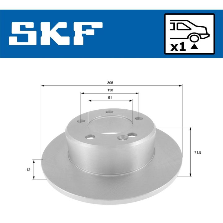 Stabdžių diskas SKF VKBD 90560 S1