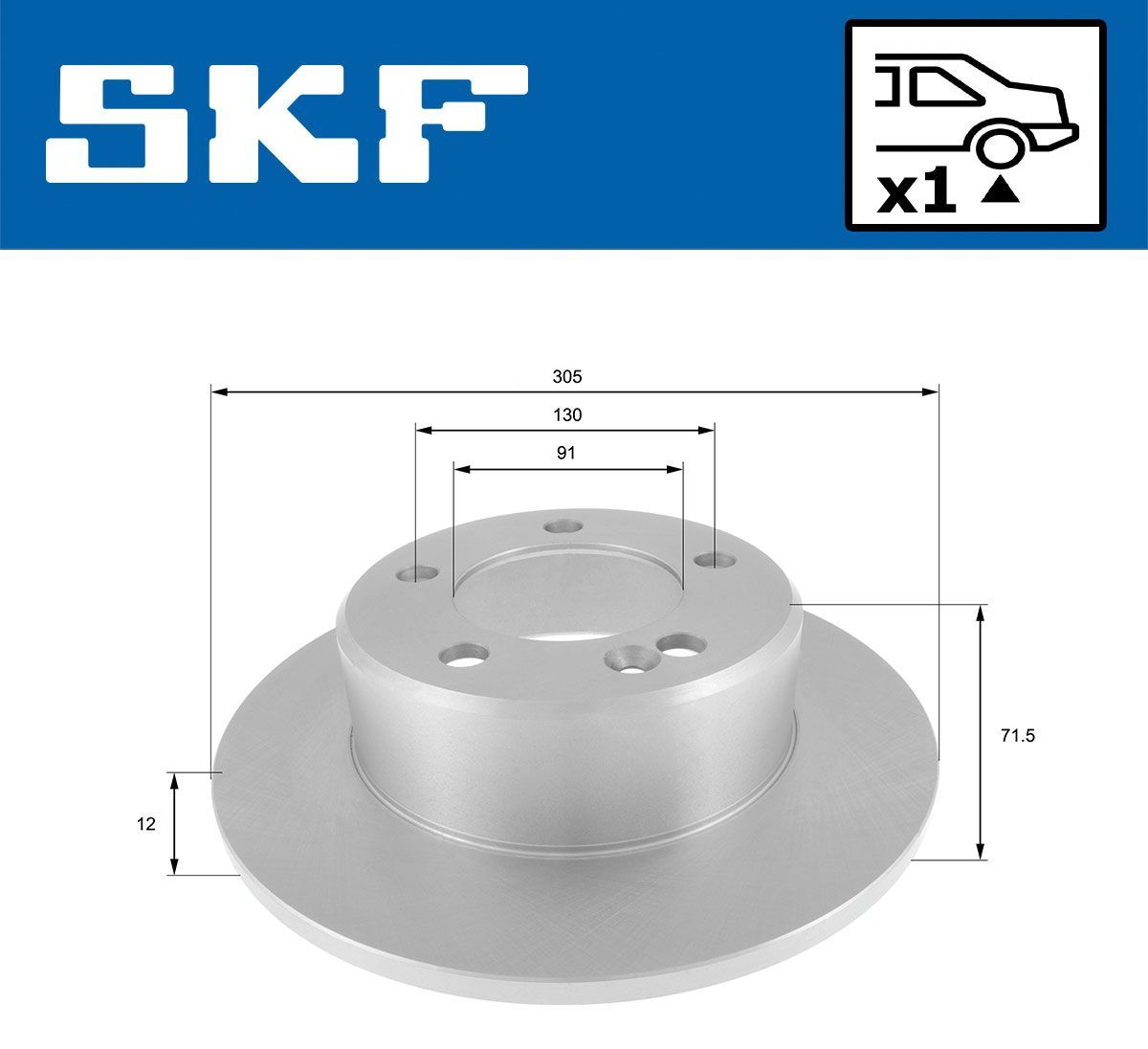 Stabdžių diskas SKF VKBD 90560 S1