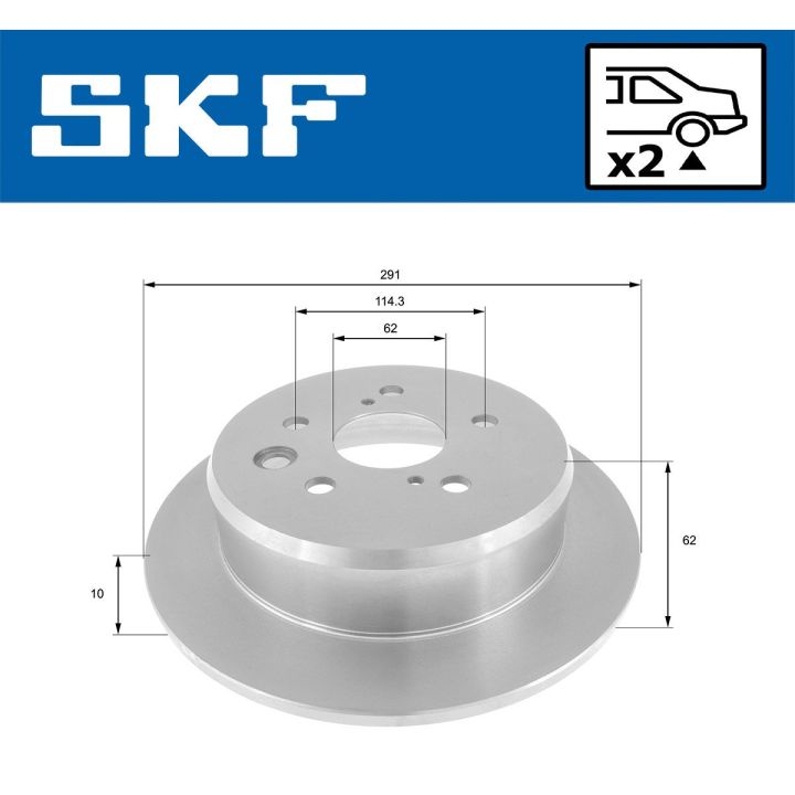 Stabdžių diskas SKF VKBD 90601 S2