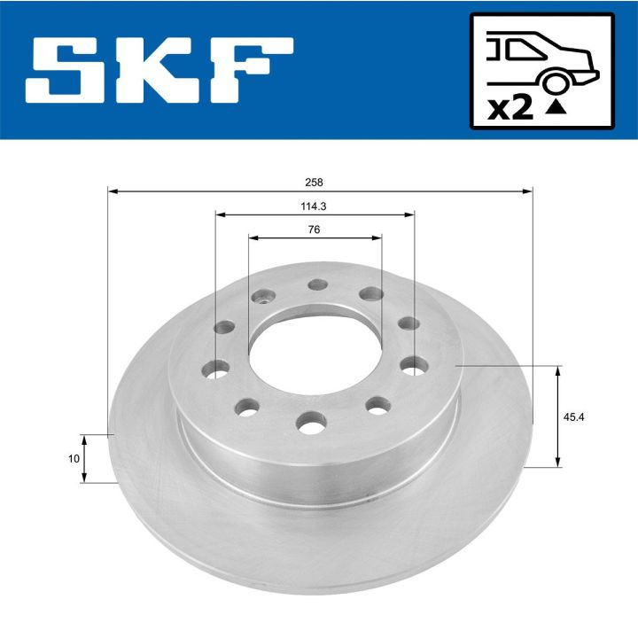 Stabdžių diskas SKF VKBD 90637 S2