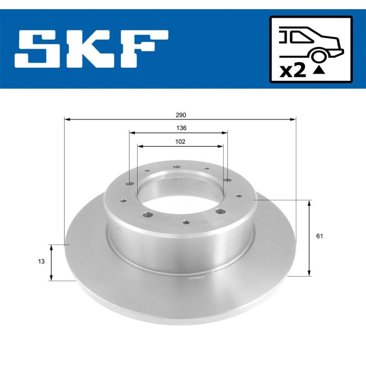 Stabdžių diskas SKF VKBD 90642 S2