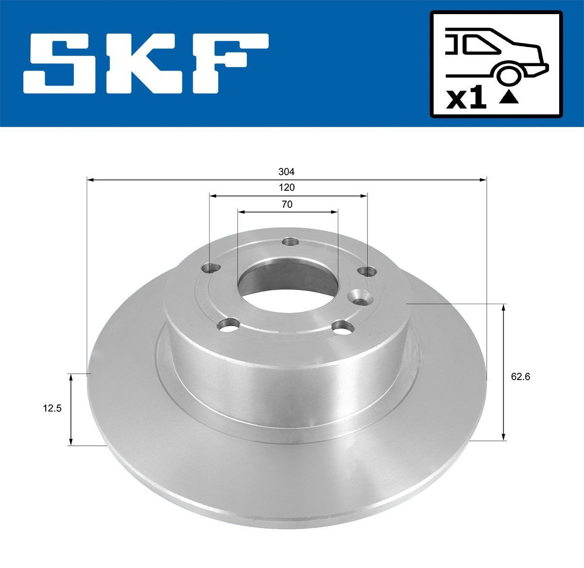 Stabdžių diskas SKF VKBD 90654 S1