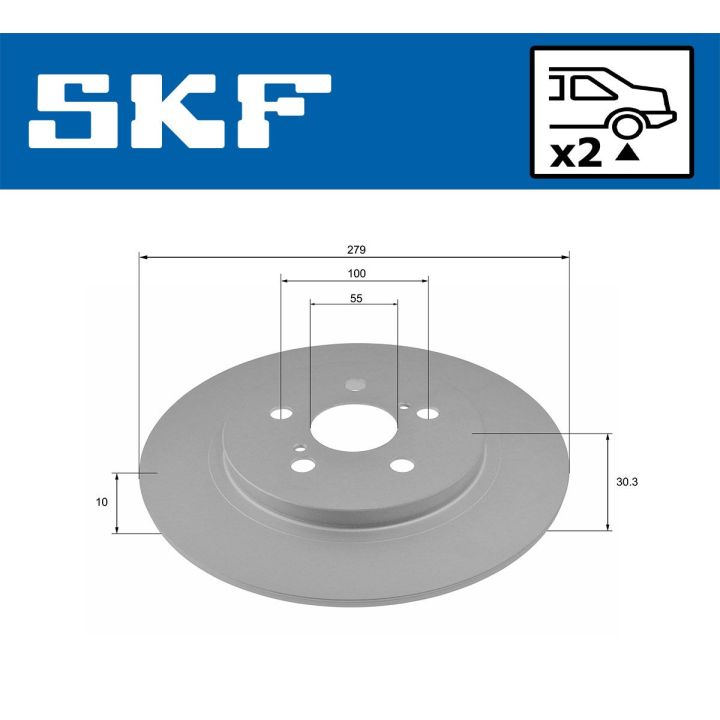 Stabdžių diskas SKF VKBD 90670 S2