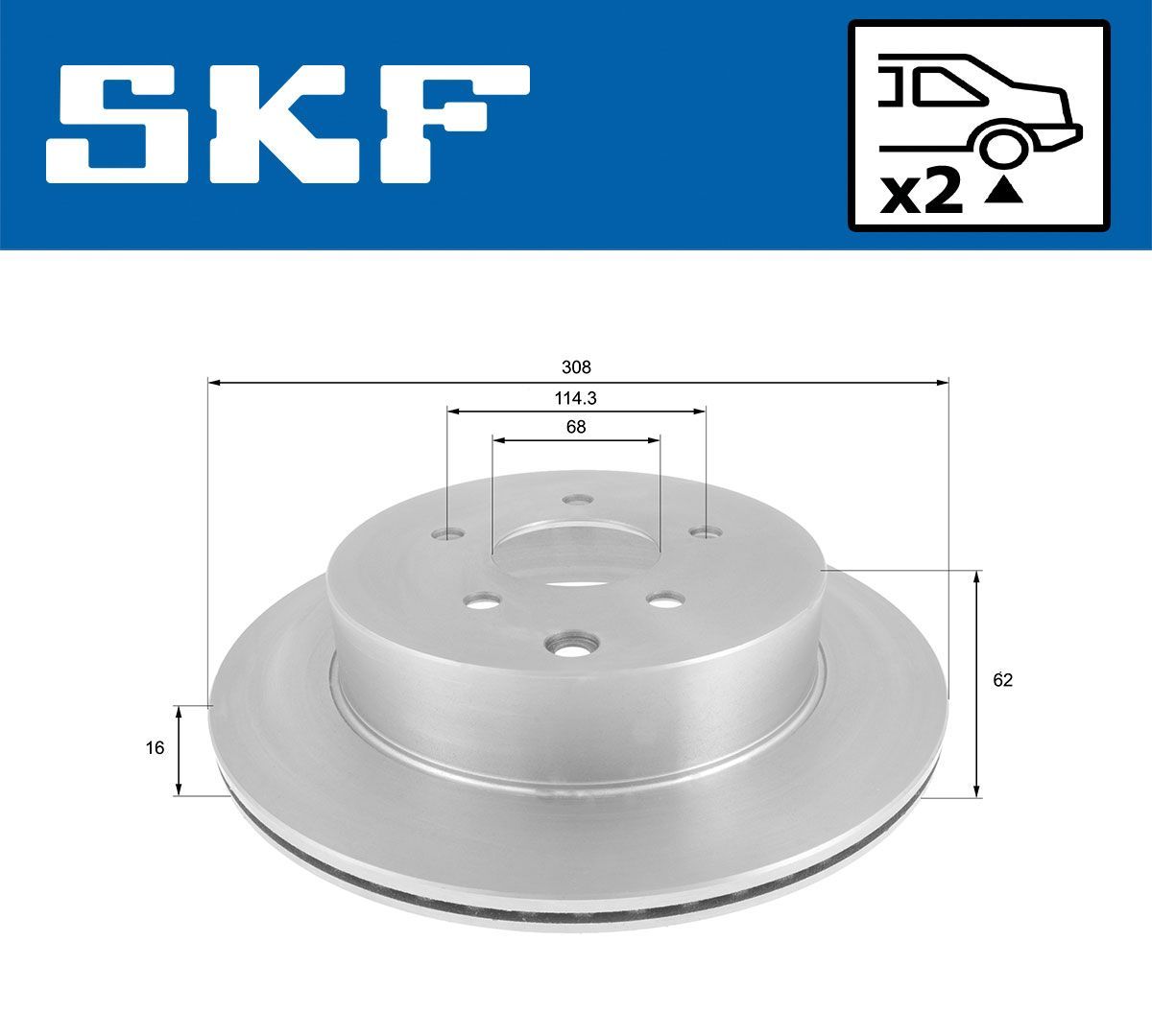Stabdžių diskas SKF VKBD 90677 V2